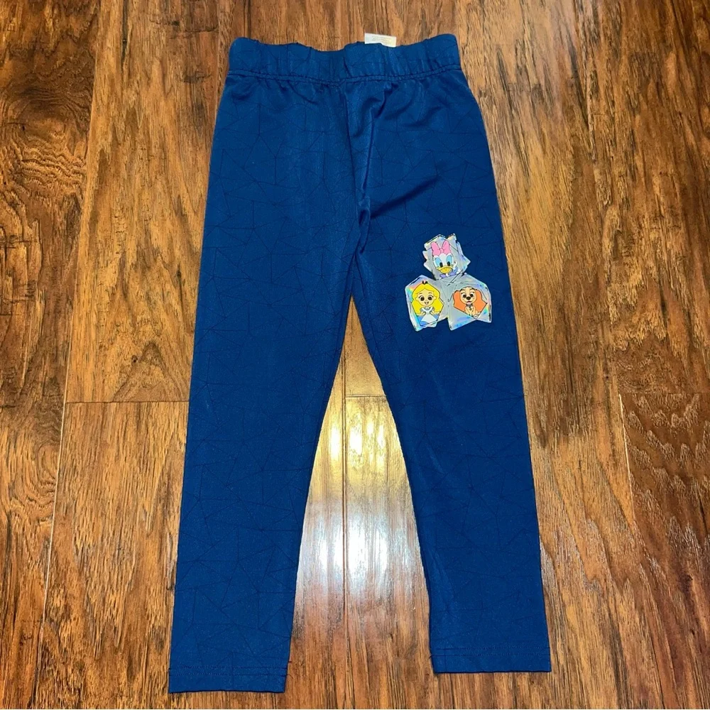 Disney Blue Cartoon Leggings Comfortable Bottoms